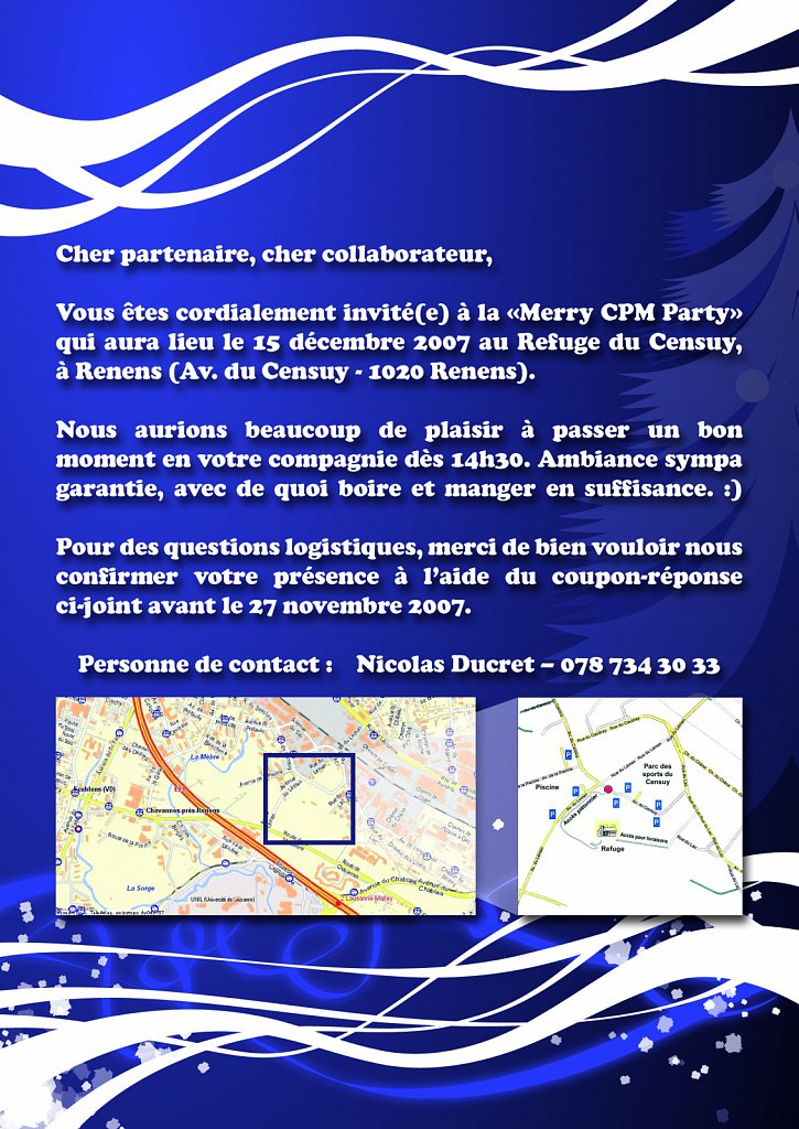 Flyer Invitation CPM Party (verso)
